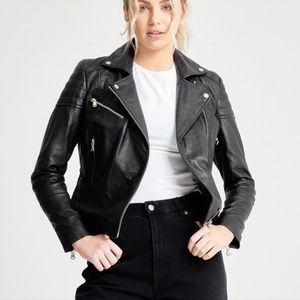 Barney's Originals Plus Clara real leather jacket - Size US 24 (Plus Size)